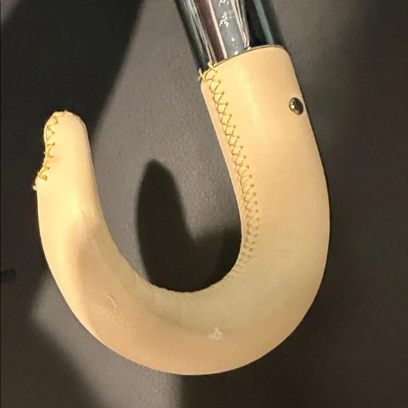 Dooney & Bourke Multi Colored Vintage Umbrella with Leather Handle - Picture 7 of 9